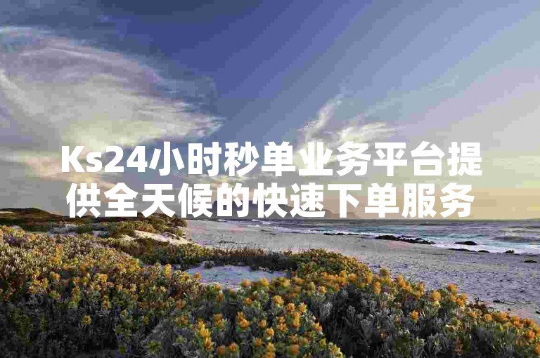 Ks24小时秒单业务平台提供全天候的快速下单服务。