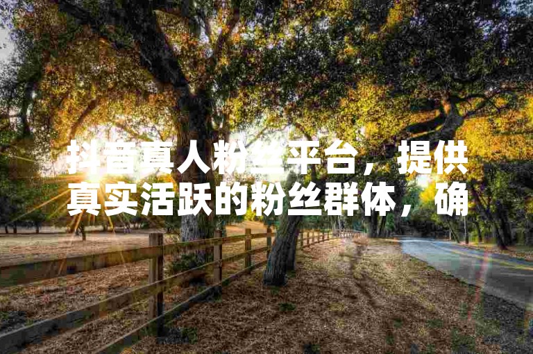 抖音真人粉丝平台，提供真实活跃的粉丝群体，确保账号增长稳定且持久。