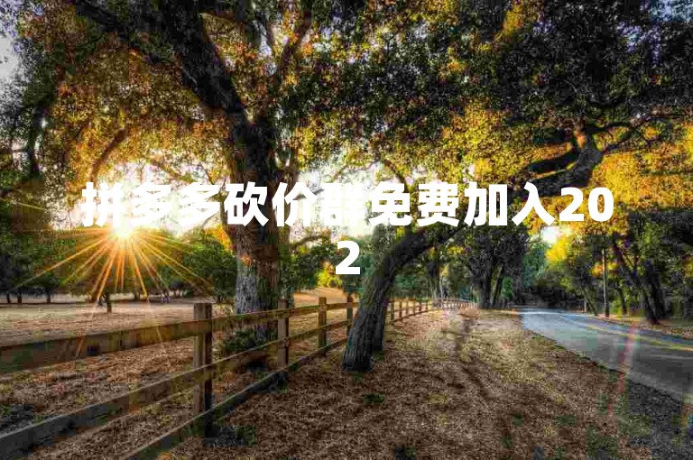 拼多多砍价群免费加入2025{多多砍价平台}