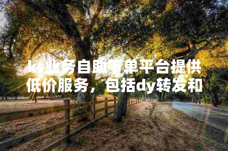 ks业务自助下单平台提供低价服务，包括dy转发和点赞功能。