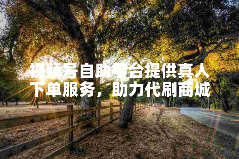 视频号自助平台提供真人下单服务，助力代刷商城业务增长。