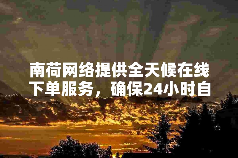 南荷网络提供全天候在线下单服务，确保24小时自助下单商城的订单能够迅速送达。