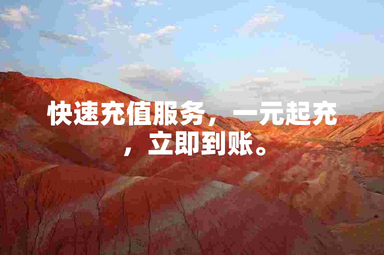 快速充值服务，一元起充，立即到账。