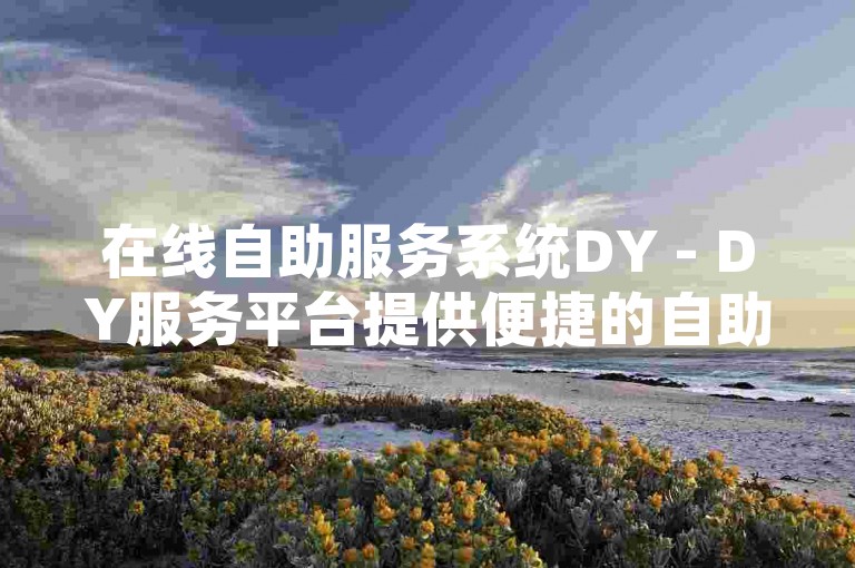 在线自助服务系统DY - DY服务平台提供便捷的自助下单功能，确保业务处理由真人操作。