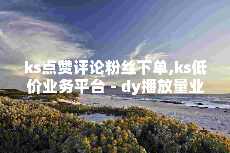 ks点赞评论粉丝下单,ks低价业务平台 - dy播放量业务 - 云小店免费业务平台