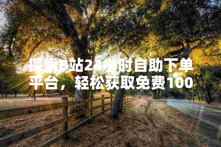 探索B站24小时自助下单平台，轻松获取免费10000播放量，同时体验拼多多助力工具和QQ空间赞的便捷服务。