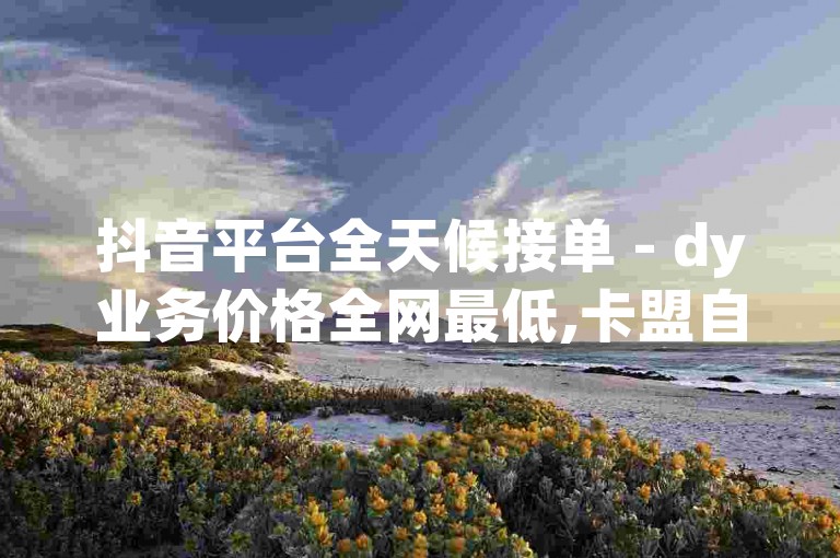 抖音平台全天候接单 - dy业务价格全网最低,卡盟自助购卡服务24小时不间断。