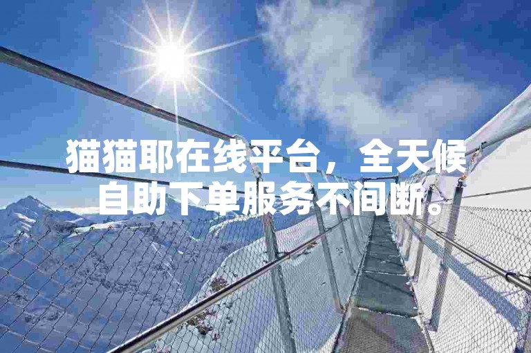 猫猫耶在线平台，全天候自助下单服务不间断。
