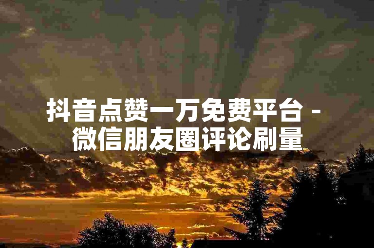 抖音点赞一万免费平台 - 微信朋友圈评论刷量