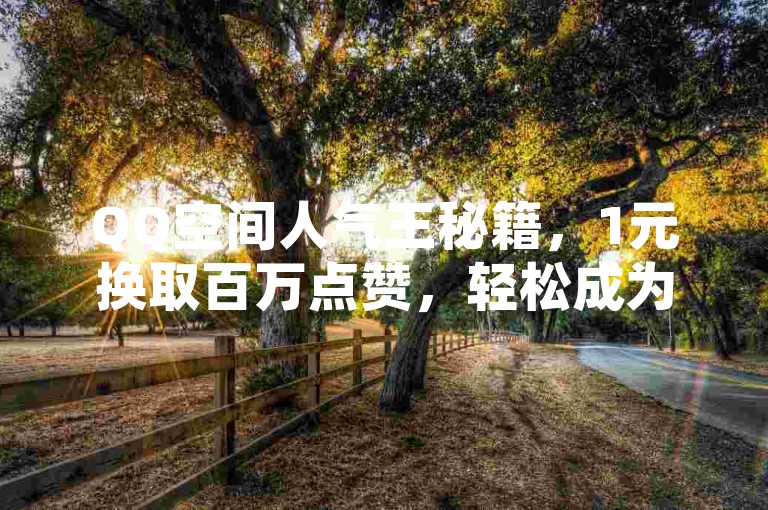 QQ空间人气王秘籍，1元换取百万点赞，轻松成为热门焦点！