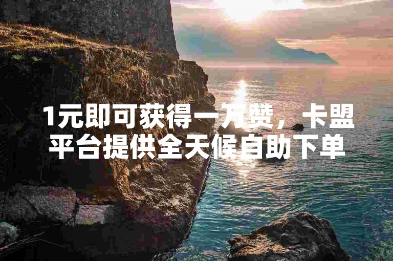 1元即可获得一万赞，卡盟平台提供全天候自助下单服务。