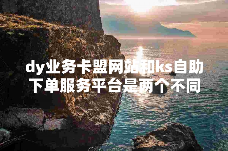 dy业务卡盟网站和ks自助下单服务平台是两个不同的在线服务系统。