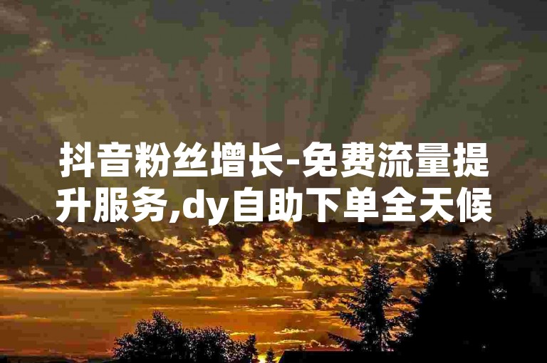 抖音粉丝增长-免费流量提升服务,dy自助下单全天候平台。