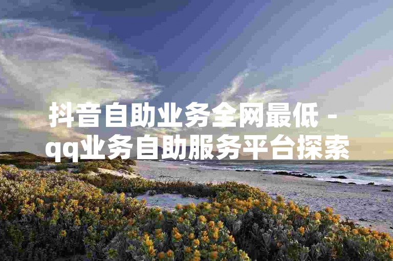 抖音自助业务全网最低 - qq业务自助服务平台探索无界