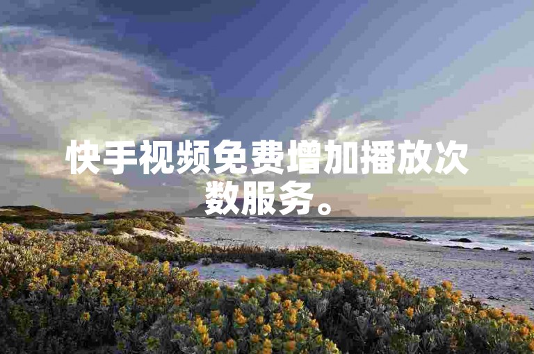 快手视频免费增加播放次数服务。