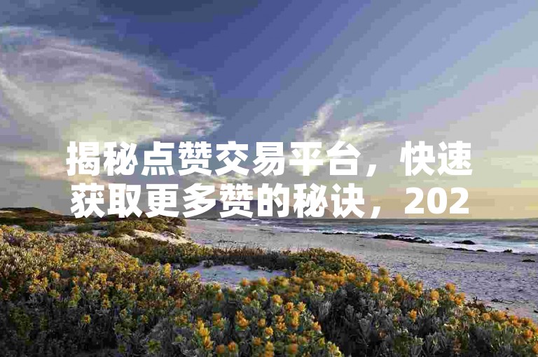 揭秘点赞交易平台，快速获取更多赞的秘诀，2024年必备技巧！