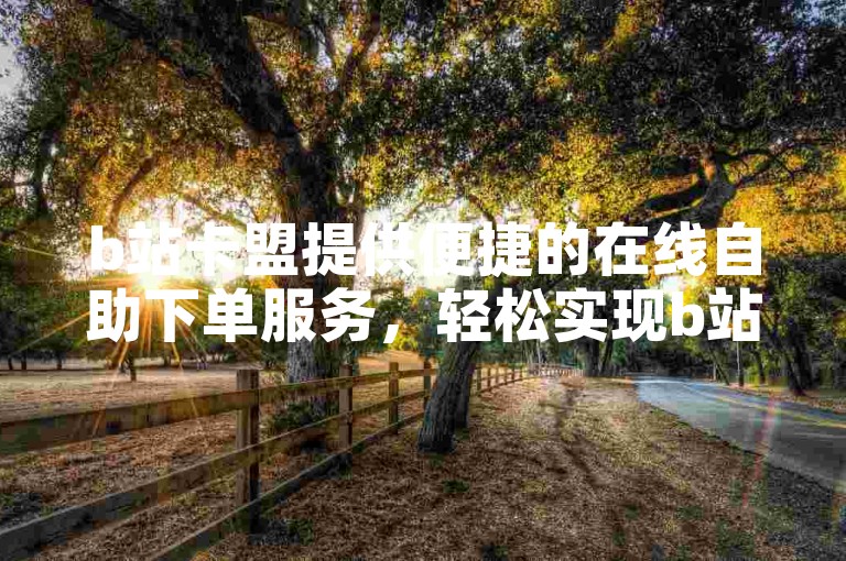 b站卡盟提供便捷的在线自助下单服务，轻松实现b站号购买与自动发卡。