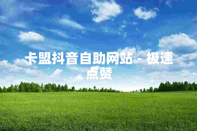 卡盟抖音自助网站 - 极速点赞