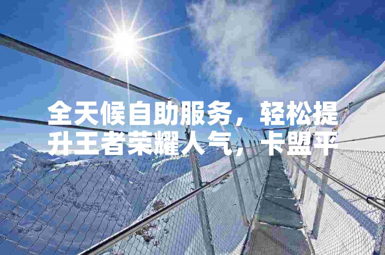 全天候自助服务，轻松提升王者荣耀人气，卡盟平台24小时随时待命。