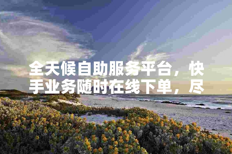 全天候自助服务平台，快手业务随时在线下单，尽享免费便利。