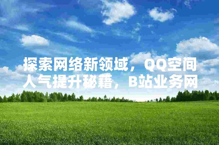 探索网络新领域，QQ空间人气提升秘籍，B站业务网特惠 - 仅需0.01元即可享受QQ超级会员年卡福利，快手视频播放量增长服务，开启无限可能。