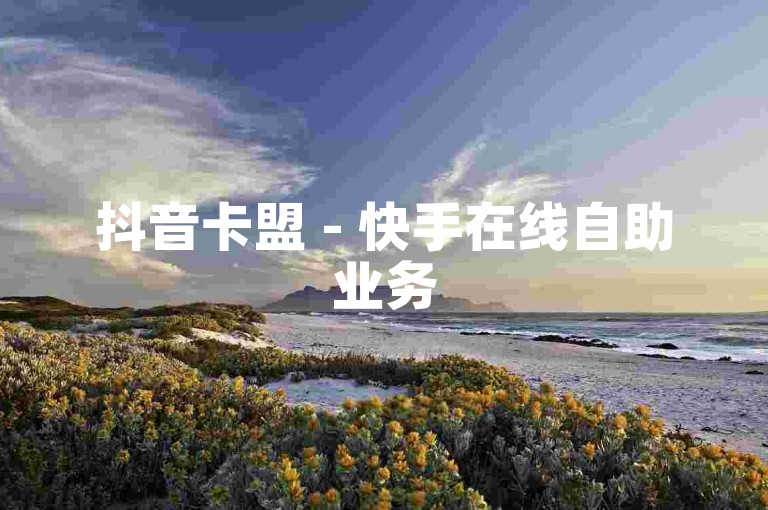抖音卡盟 - 快手在线自助业务