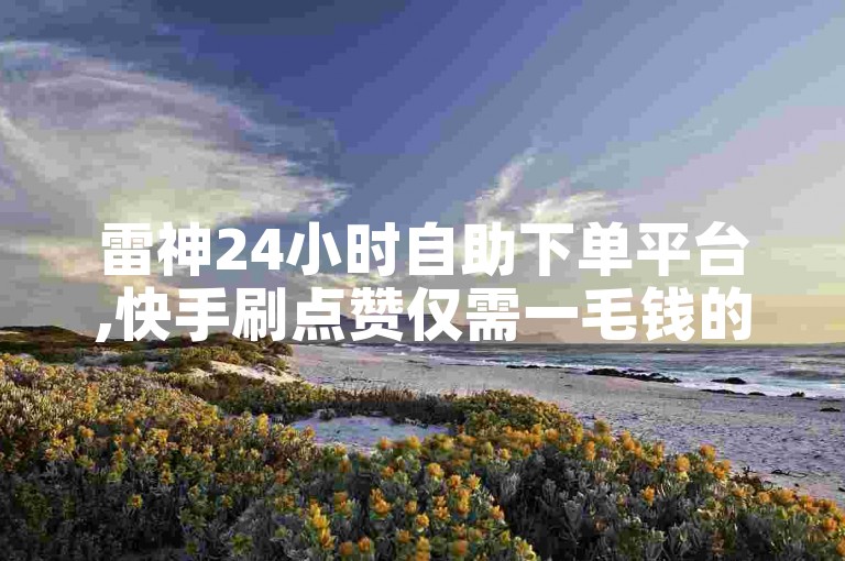 雷神24小时自助下单平台,快手刷点赞仅需一毛钱的平台。