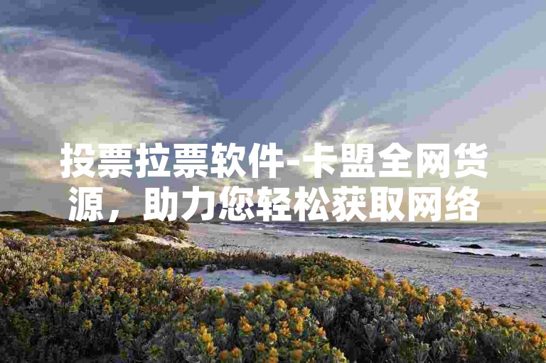 投票拉票软件-卡盟全网货源，助力您轻松获取网络投票优势。