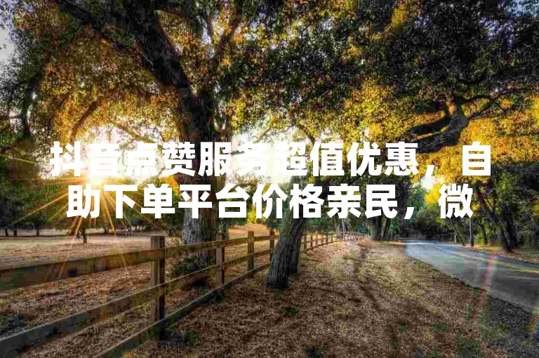 抖音点赞服务超值优惠，自助下单平台价格亲民，微博粉丝增长专家。