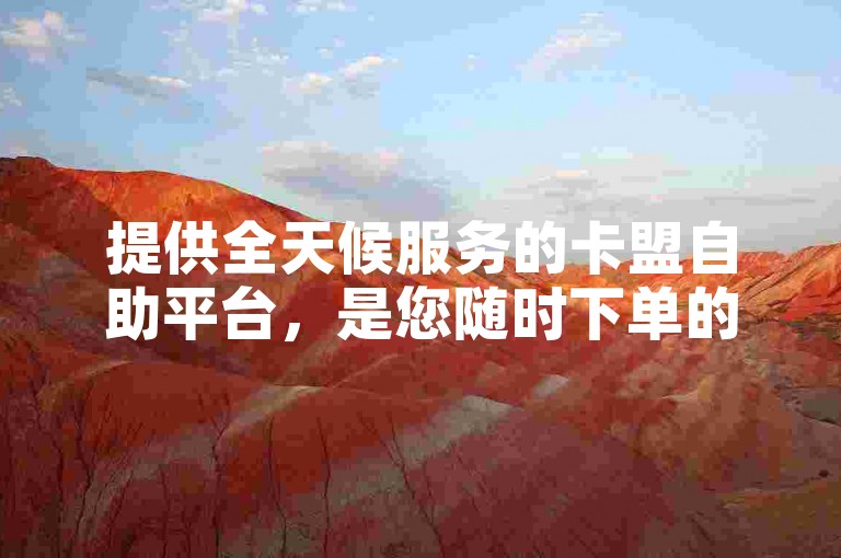 提供全天候服务的卡盟自助平台，是您随时下单的理想选择。