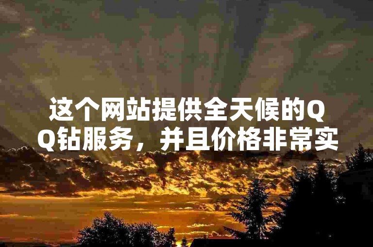 这个网站提供全天候的QQ钻服务，并且价格非常实惠。