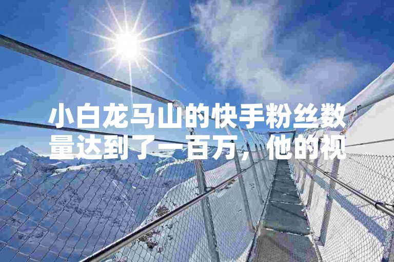 小白龙马山的快手粉丝数量达到了一百万，他的视频内容主要围绕房产装修和大地景观设计，吸引了大量关注。