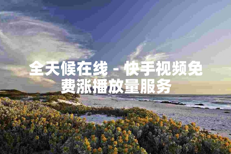 全天候在线 - 快手视频免费涨播放量服务