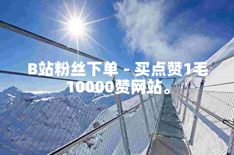B站粉丝下单 - 买点赞1毛10000赞网站。