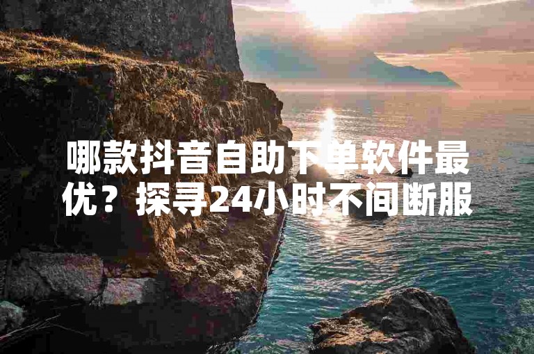 哪款抖音自助下单软件最优？探寻24小时不间断服务的在线业务平台。