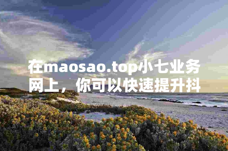 在maosao.top小七业务网上，你可以快速提升抖音赞的数量，让内容更受欢迎。