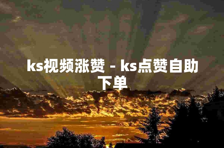 ks视频涨赞 - ks点赞自助下单