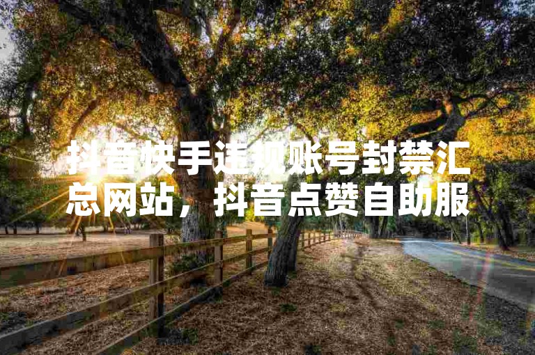 抖音快手违规账号封禁汇总网站，抖音点赞自助服务平台链接。