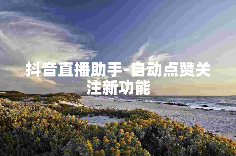 抖音直播助手-自动点赞关注新功能