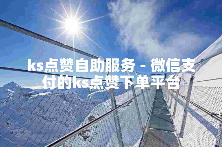 ks点赞自助服务 - 微信支付的ks点赞下单平台