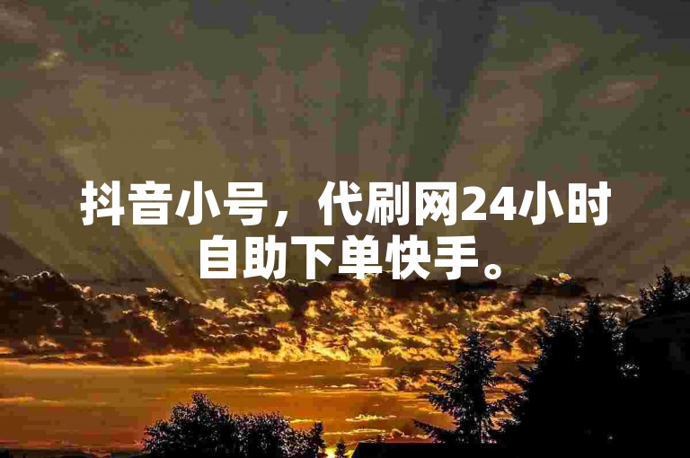 抖音小号，代刷网24小时自助下单快手。