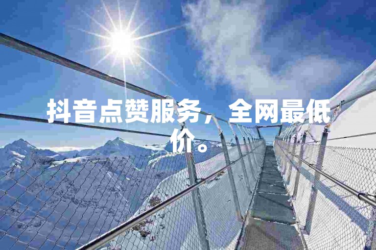 抖音点赞服务，全网最低价。