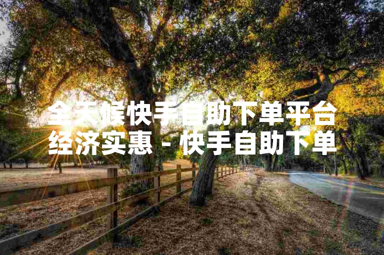 全天候快手自助下单平台经济实惠 - 快手自助下单网站