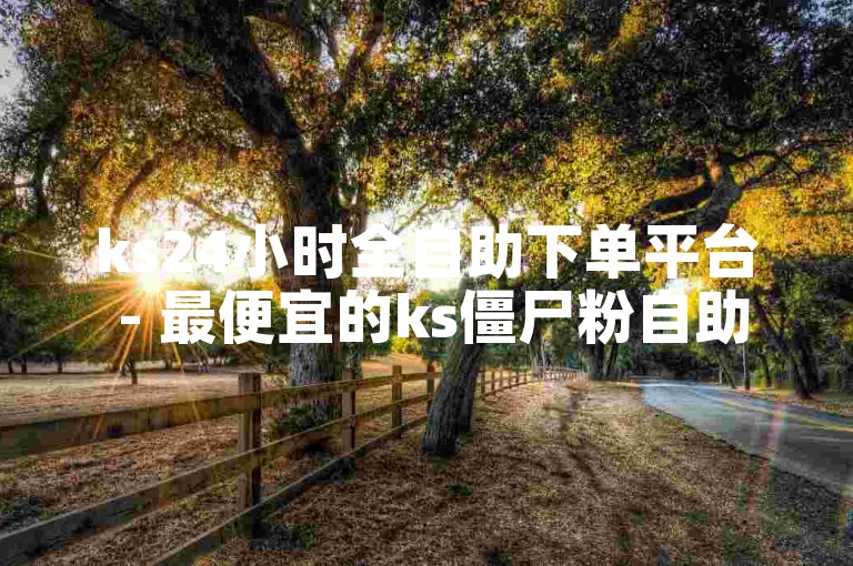 ks24小时全自助下单平台 - 最便宜的ks僵尸粉自助下单