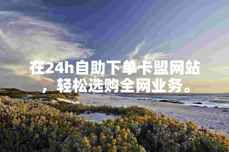 在24h自助下单卡盟网站，轻松选购全网业务。
