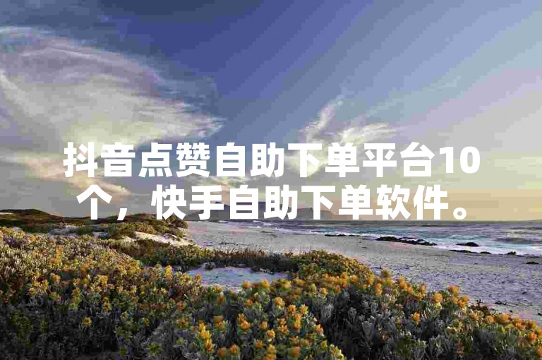 抖音点赞自助下单平台10个，快手自助下单软件。