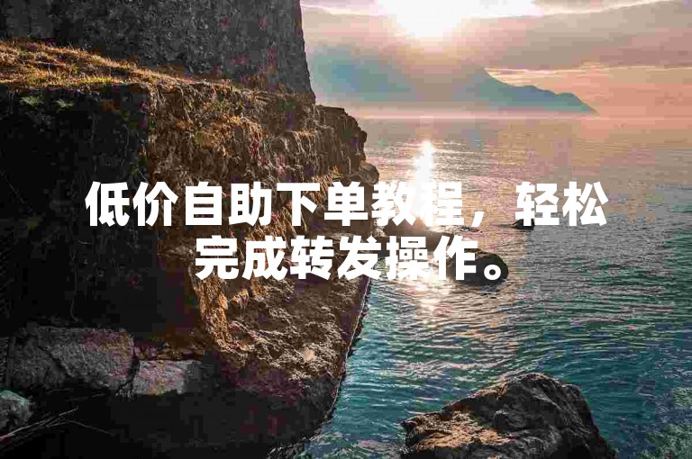 低价自助下单教程，轻松完成转发操作。