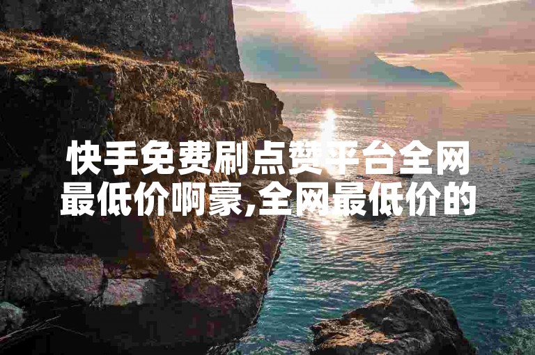 快手免费刷点赞平台全网最低价啊豪,全网最低价的下单平台