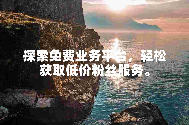 探索免费业务平台，轻松获取低价粉丝服务。