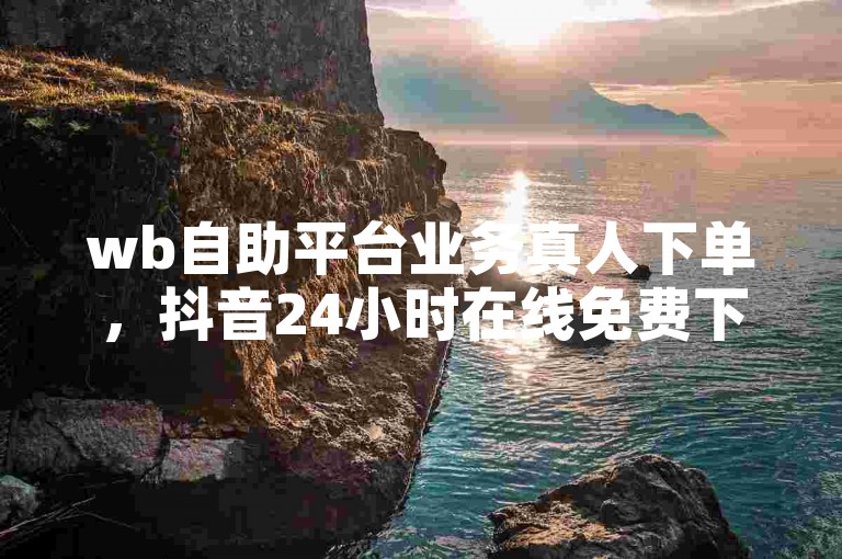 wb自助平台业务真人下单，抖音24小时在线免费下单。